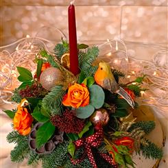 Florist Choice Christmas Candle Arrangement