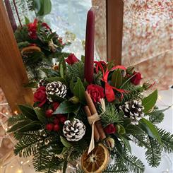 Christmas candle  arrangement 