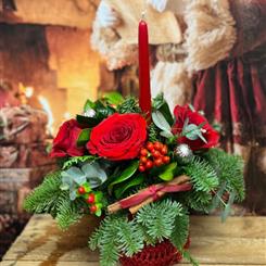 Florist choice table arrange red